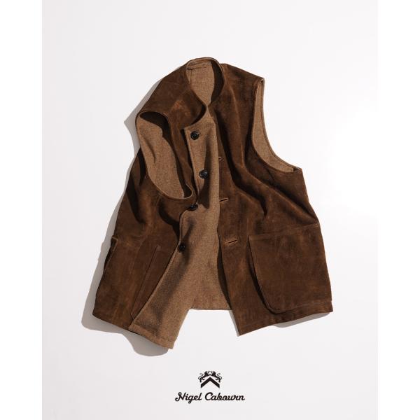 ナイジェル・ケーボン Nigel Cabourn ジャーキンベスト スエードリバーシブル メンズ JERKIN VEST SUEDE REV 80530090002