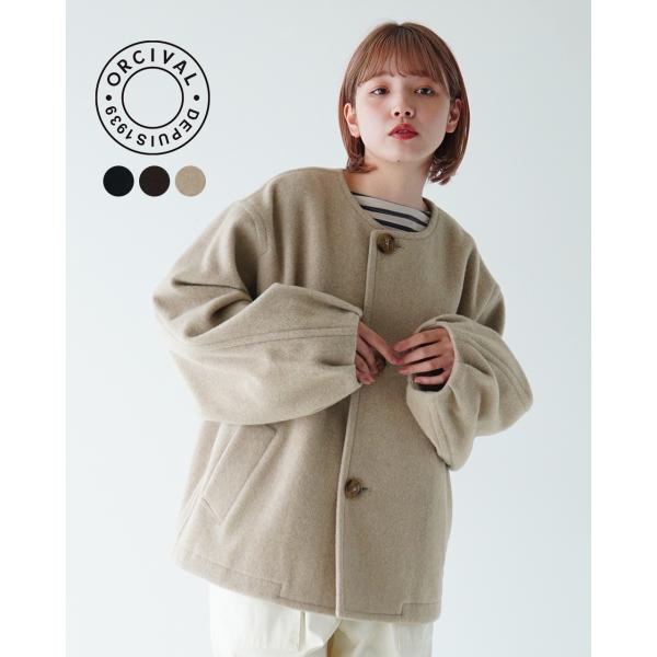 ジャケット・アウター Collarless Twill Jacket crouka_orciv-or-a0586lss