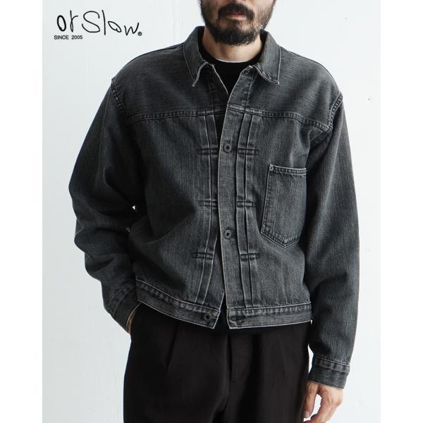 【美品】orslow 3rdモデル トラッカージャケット　gジャン ブラック　M orslow 3rdモデル トラッカージャケット gジャン ブラックM