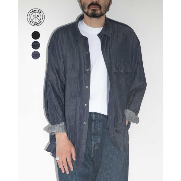 PORTER CLASSIC（ポータークラシック） シャツ 長袖 キュプラ ボタン