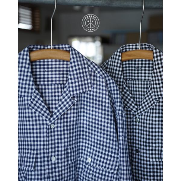 PORTER CLASSIC ケルアックギンガムチェックシャツ　L PORTER CLASSIC（ポータークラシック） ケルアック リネン ギンガム