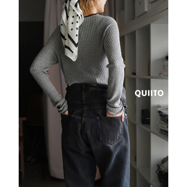 キイト QUIITO デニムパンツ Wウエストデニムパンツ GR レディース W