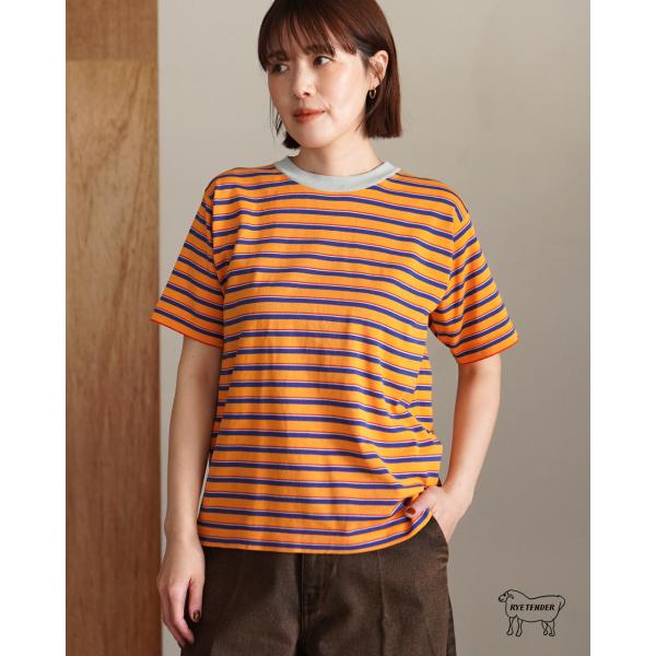 RYE TENDER ライテンダー Tシャツ・カットソー S オレンジ 【古着】【中古】【送料無料】 RYE TENDER（ライテンダー） センターティー Tシャツ サマーニット