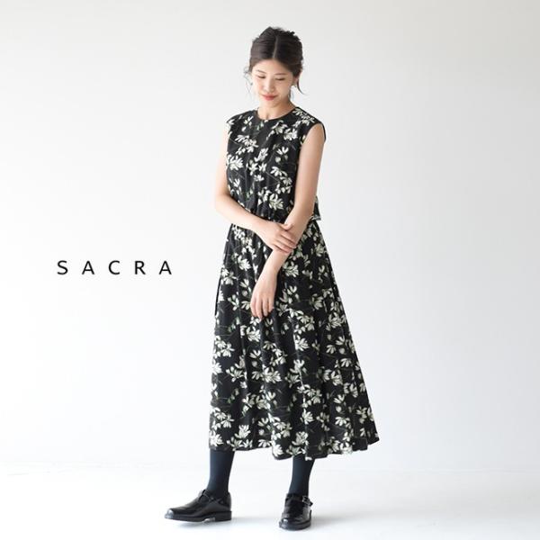 サクラ Sacra フラワープリント ノースリーブワンピース 花柄ワンピース ワンピ レディース ノースリーワンピース 送料無料 Sacra Crouka Yahoo 店 通販 Yahoo ショッピング