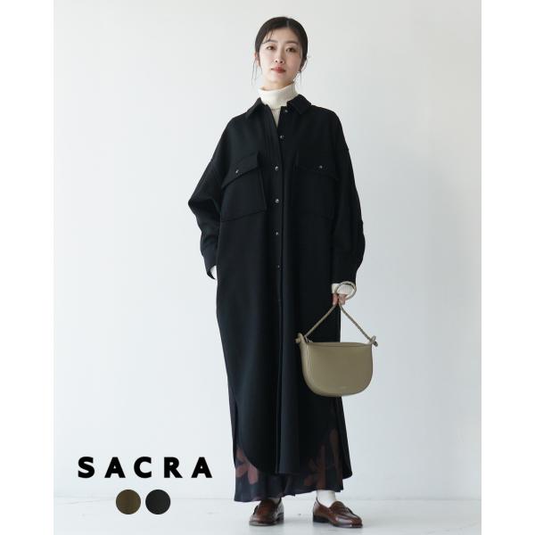 SACRA（ファッション） SALE サクラ SACRA カシミヤ シャツワンピース 