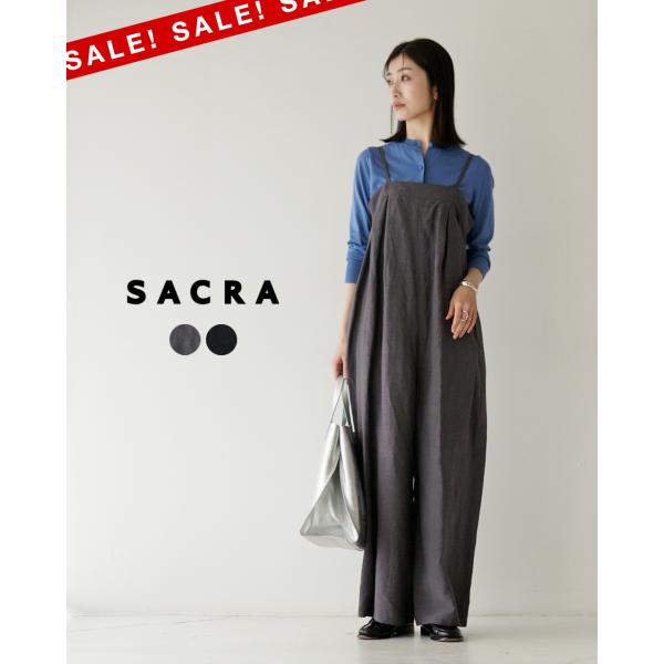 SACRA（サクラ） SALE！サクラ レーヨンリネンタンブル サロペット