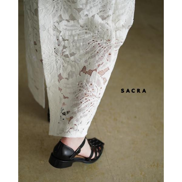 SACRA（サクラ） スカート リーフ ラッセル レース スカート