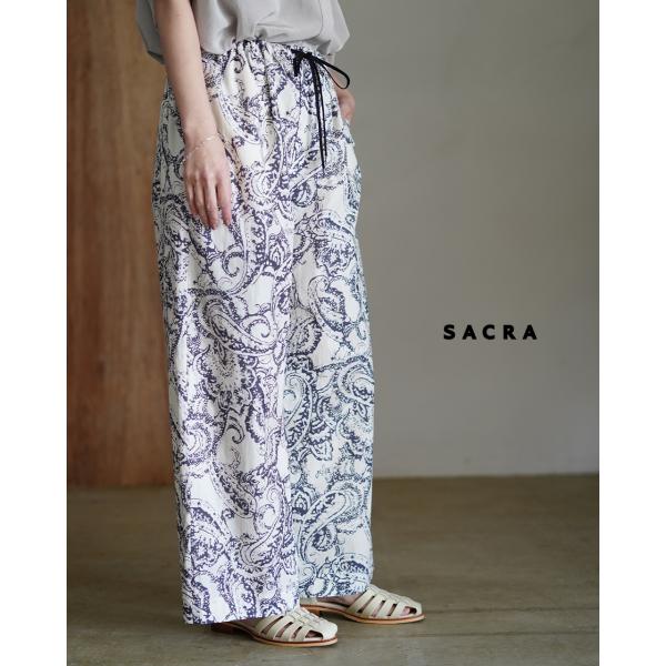 SACRA（サクラ） パンツ ブラード ペイズリー パンツ レディース