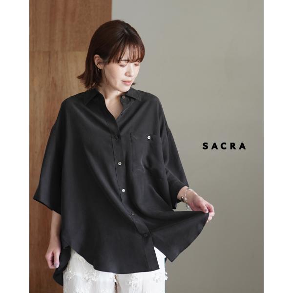 【SACRA】PREMIUM SILK SANDWASH SHIRT SACRA（サクラ） SALE！サクラ プレミアムシルク サンドウォッシュ