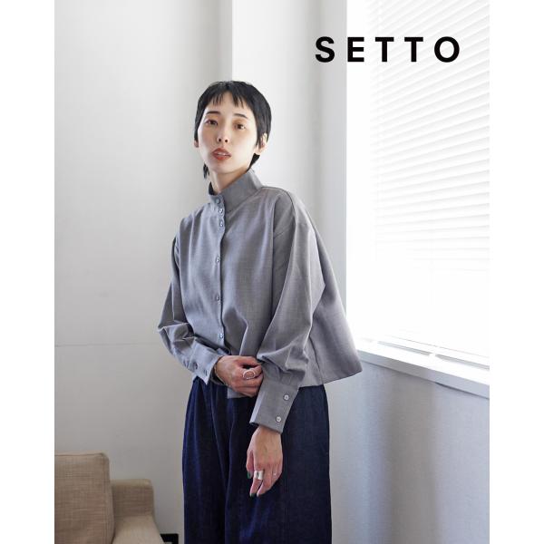 SETTOセット　オッカケスタンドカラーシャツワンピース　ストライプ 楽天市場】【SALE！30%OFF】セット SETTO オッカケ シャツ