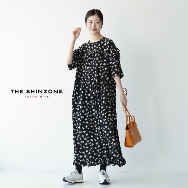 シンゾーン THE SHINZONE フラワープリント ロングワンピース FLOWER