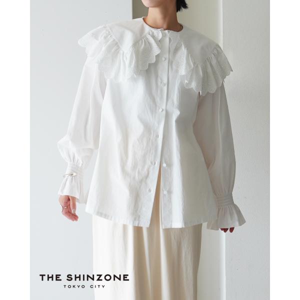 シンゾーン THE SHINZONE ブラウス レースカラー LACE COLLAR BLOUSE