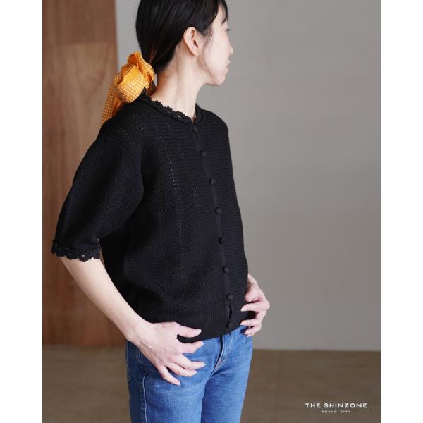 みー♡シンゾーン レーストップス♡ Shinzone シンゾーン コットン レースアップ ブラウス LACE-UP BLOUSE