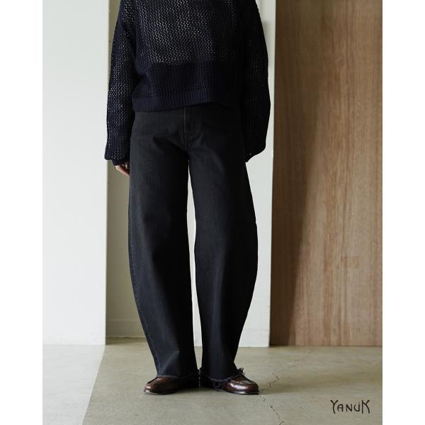 YANUK ヤヌーク ローラ（カーブテーパード）デニムパンツ CBK