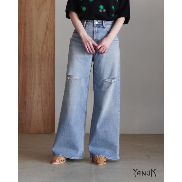 YANUK（ヤヌーク） バギーストレート デニムパンツ 