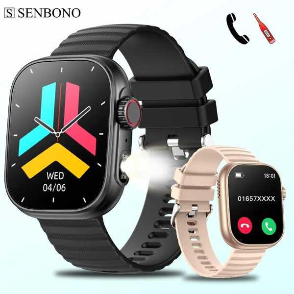 Senbonoスマートウォッチ男性led懐中電灯100 + スポーツモード Senbonoスマートウォッチ男性led懐中電灯100 + スポーツモード