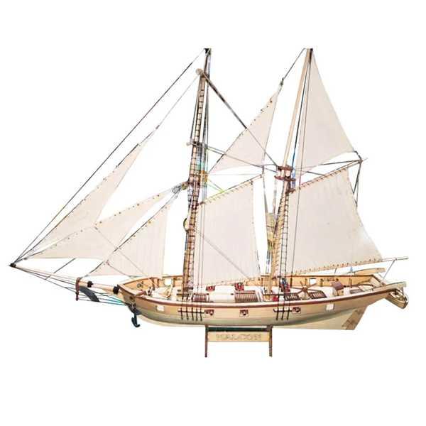 1:100スケールクリエイティブミニ木製帆船船キットボート
