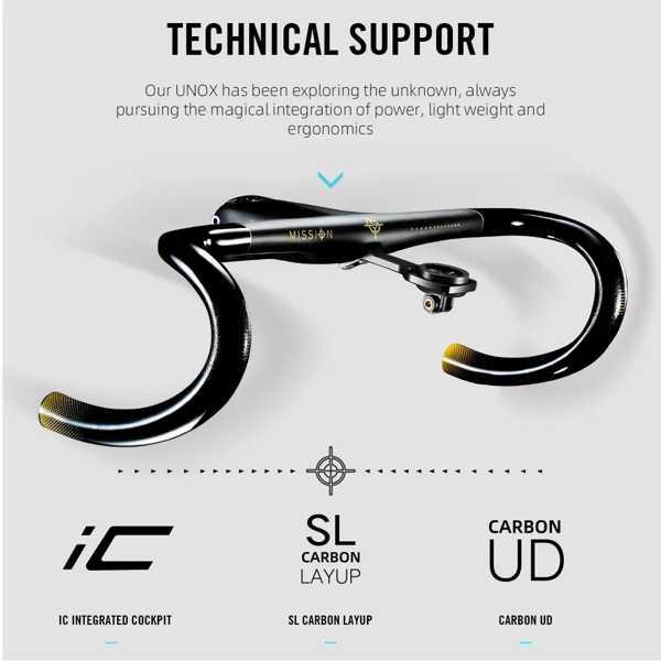 統合されたロードバイクハンドルバー 完全な内部ケーブル 統合されたロードバイクハンドルバー 完全な内部ケーブル