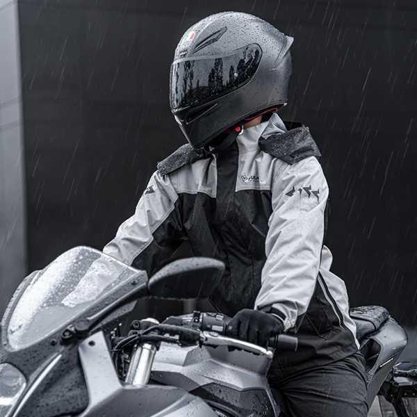 SUlaite-オートバイのレインコート 反射ストライプ 防水