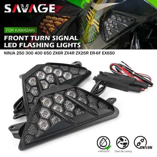 鹿  オートバイのウインカーライト ニンジャ 300 250 400 650 1000