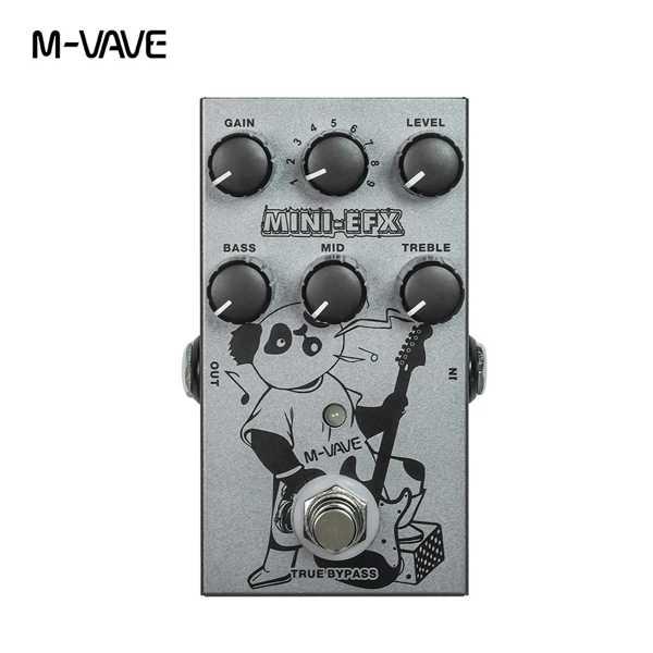 M-WAVE MINI EFX ギターエフェクター M-vave-mini-efxマルチペダル効果、4つのオーバードライブ効果