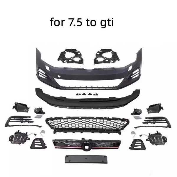 Golf7 GTI フロントバンパーサイドグリル グリル Fits 15-17 VWゴルフ7 GTI MK7タイプフロントバンパー