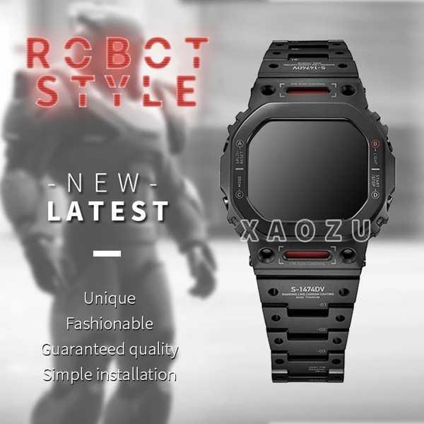 Xaoozu-金属ベゼル付きMecharobot dw5600 5610 g5600e gwm5610
