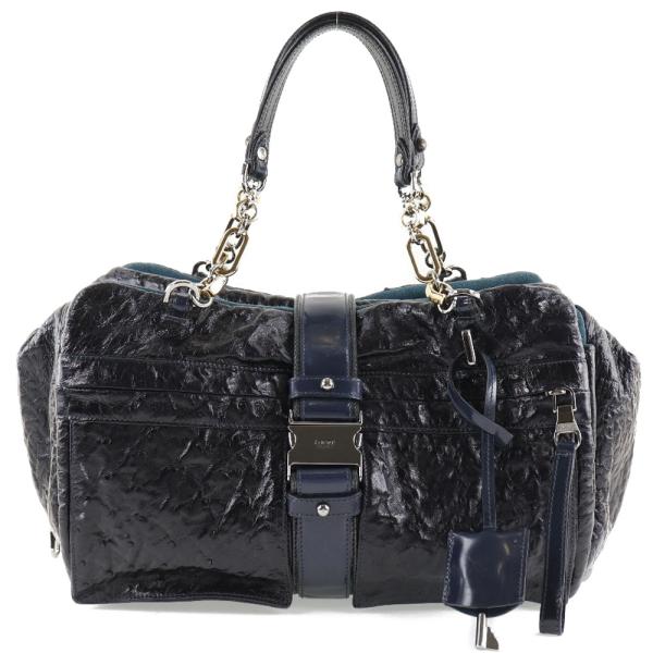 LOEWE ロエベ ローラ33 302.08.714 オーストリッチ ネイビー ハンドバッグ レディース LOEWE（ロエベ） ローラ33 302.08.714 ハンドバッグ オーストリッチ