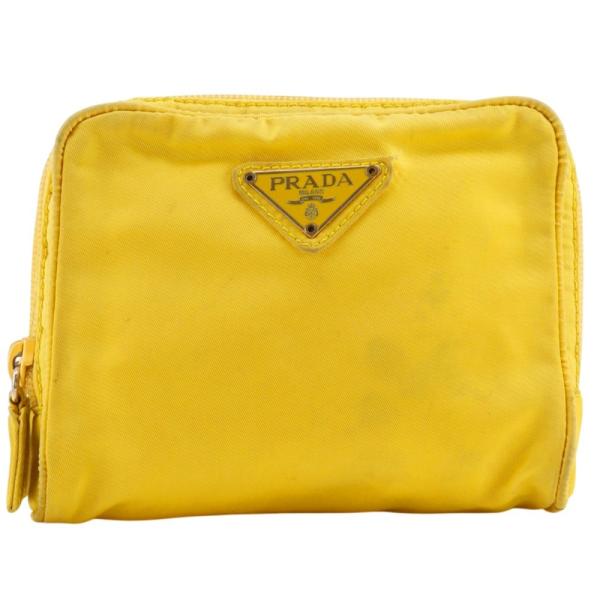PRADA（プラダ） ポーチ ナイロン 黄 ユニセックス【H151626564】中古