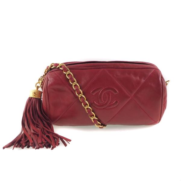 美品♡CHANEL ラムスキン マトラッセ フリンジ チェーンバッグ CHANEL（シャネル） チェーンショルダー マトラッセ フリンジ