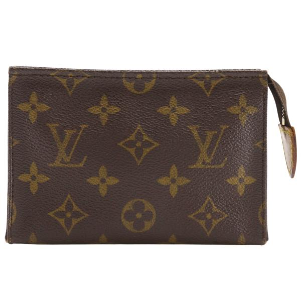 LOUIS VUITTON ルイ・ヴィトン ポッシュトワレット15 M47546 ポーチ モノグラムキャンバス 茶 ユニセックス【H181726099】中古