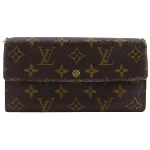 LOUIS VUITTON ルイ・ヴィトン ポルトフォイユ・サラ M61726 TH0024 長財布 モノグラムキャンバス 茶 ユニセックス【H182726172】中古