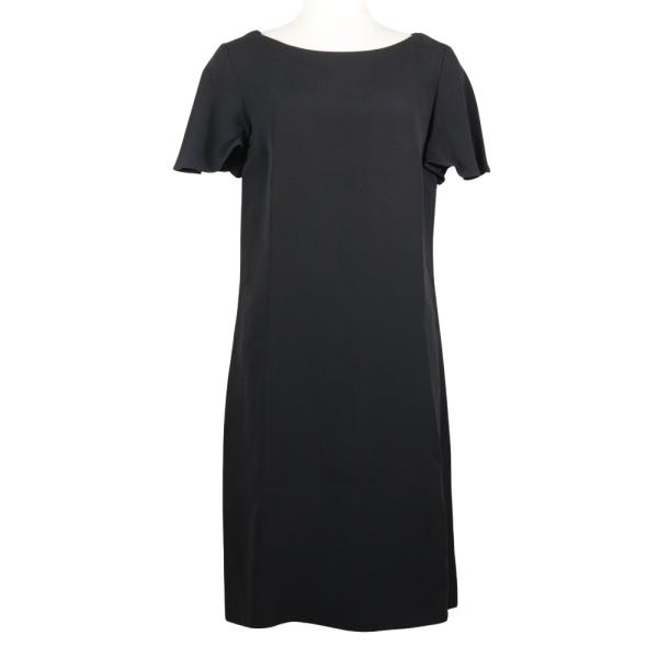 PRADA プラダ バックホール 半袖 レーヨン 黒 ワンピース レディース 【中古】 PRADA（プラダ） バックホール 半袖 ワンピース レーヨン 黒