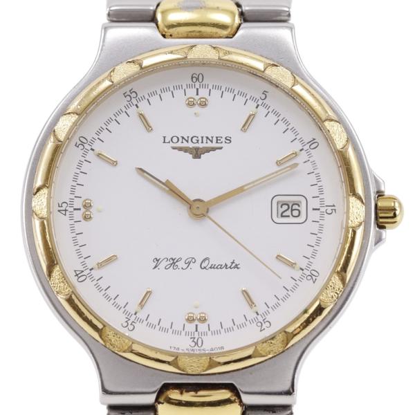 LONGINES（ロンジン） コンクエスト 4018 腕時計 SS×金メッキ ホワイト