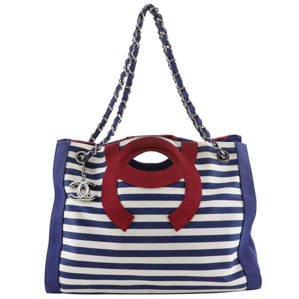 CHANEL シャネル チェーントート クルーズライン ボーダー CHANEL シャネル チェーントート クルーズライン ボーダー