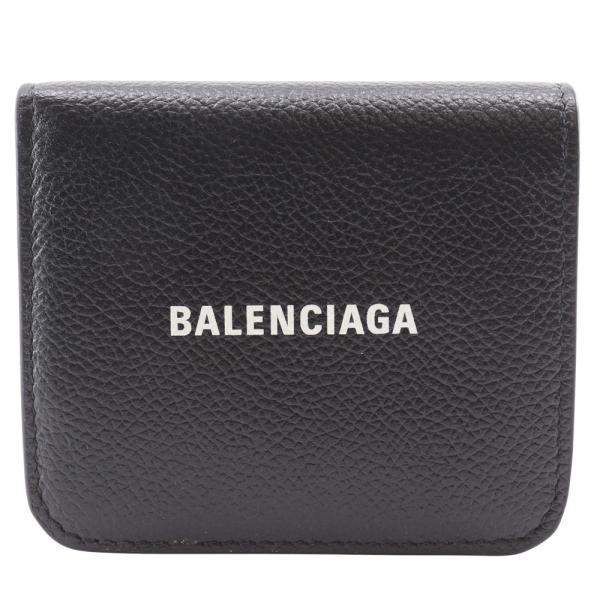【美品】バレンシアガ 二つ折り財布 ブラック クロコ エブリデイ ユニセックス BALENCIAGA バレンシアガ エブリデイ 二つ折り財布 レザー 黒