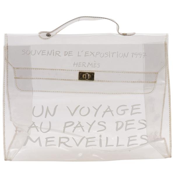 HERMES エルメス　ビニールケリー　ビジネスバッグ　ハンドバック　透明 HERMES（エルメス） ビニールケリー ハンドバッグ ビニール クリア