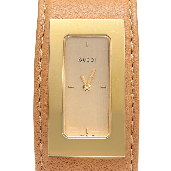GUCCI（グッチ） バングルウォッチ 7800S 腕時計 金メッキ×レザー