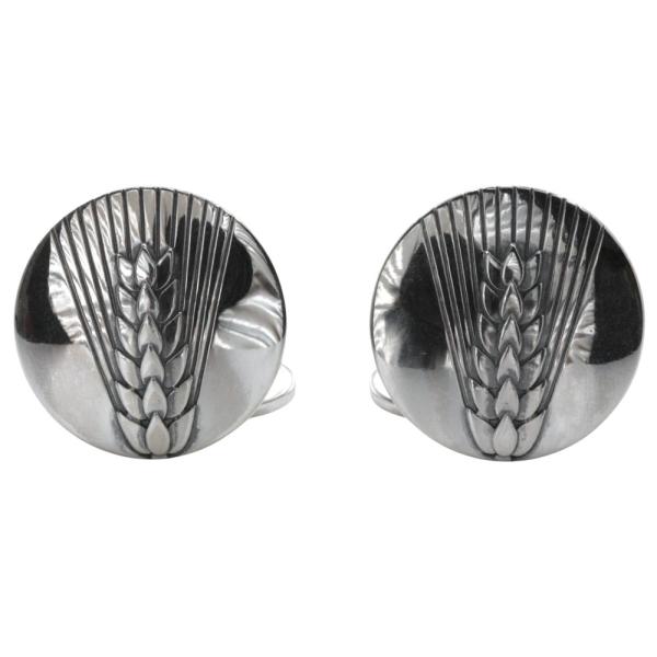   ジョージジェンセン 麦 稲穂 ＃47B シルバー925 カフス メンズ 【中古】 Georg Jensen ジョージジェンセン 麦 稲穂 ＃47B カフス シルバー925