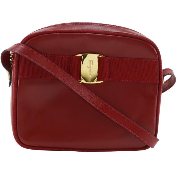 【Salvatore Ferragamo】サルヴァトーレフェラガモ ヴァラ D21 3096 カーフ 赤 レディース ショルダーバッグ Salvatore Ferragamo サルヴァトーレフェラガモ ヴァラ D21 3096