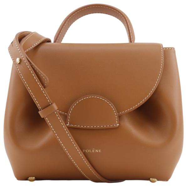 POLÈNE ハンドバッグ ブラウン　numero POLENE（ポレーヌ） Numero Un Nano 2WAYショルダー ハンドバッグ