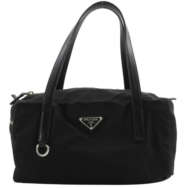 PRADA（プラダ） ミニボストン トートバッグ ナイロン 黒 レディース