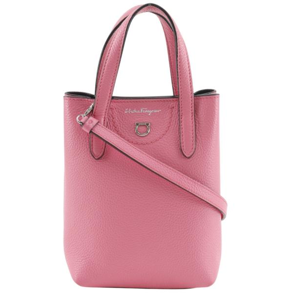 美品 サルヴァトーレフェラガモ 2way バッグ ガンチーニ レザー ピンク Salvatore Ferragamo サルヴァトーレフェラガモ ガンチーニ 2WAY