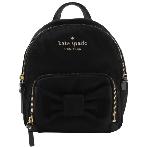Kate Spade ケイトスペード リボン ミニリュック リュック・デイパック ナイロン 黒 レディース【I141526138】中古