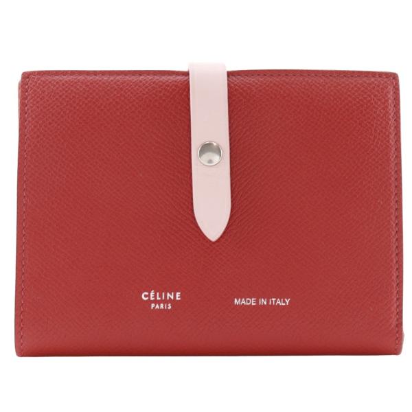 CELINE ミディアムストラップ マルチファンクション レザー ブラック セリーヌ マルチファンクション ラージストラップ 二つ折り財布