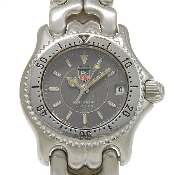 TAG HEUER タグホイヤー セル プロフェッショナル WG1413-0 腕時計 SS クオーツ アナログ表示 レディース グレー文字盤【I150126006】中古