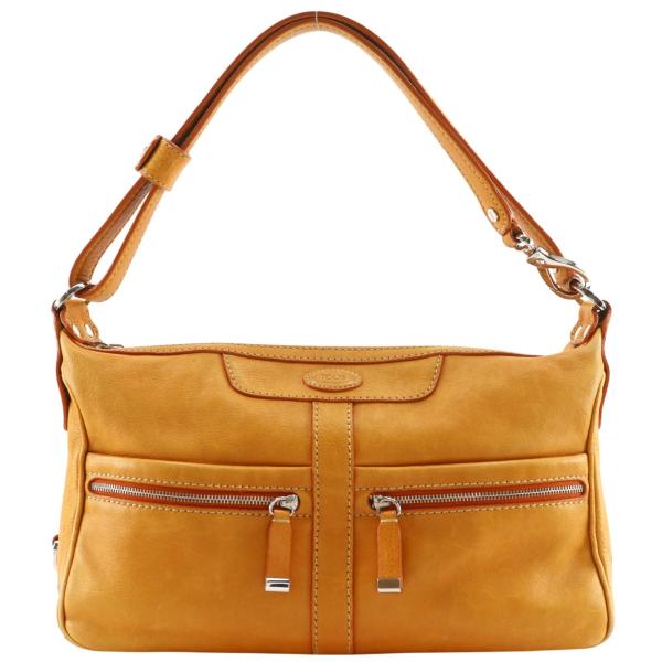 TOD'S トッズ ミキー ショルダーバッグ レザー オレンジ レディース