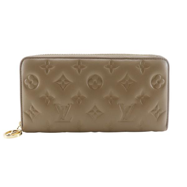 【LOUIS VUITTON】ルイ・ヴィトン ジッピーウォレット モノグラムクッサン M81511 ラムスキン トープ ベージュ レディース 長財布 crown78_i171625083