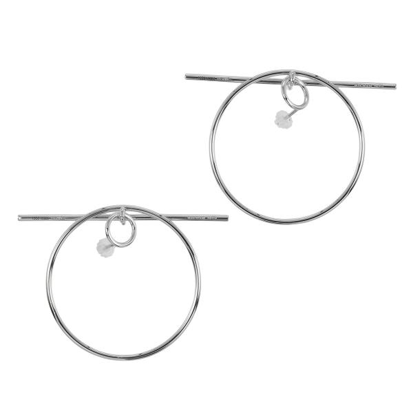 HERMES エシャペ シルバーピアス MM 箱付き HERMES（エルメス） ループ エシャペ MM ピアス シルバー925 約10.6g