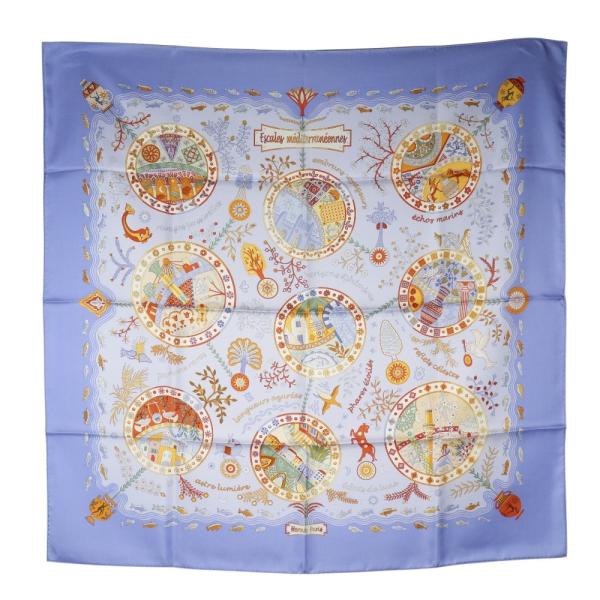 HERMES（エルメス） カレ90 地中海の港町 スカーフ シルク レディース